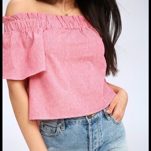 Lulus Seas The Day Striped Top Size Medium